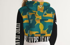 Hype Jeans Company - Forest fall fade Camo Women's Cropped Hoodie
