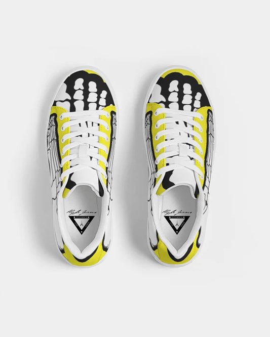 Hype Jeans Yellow Skeleton Men's Faux-Leather Sneaker