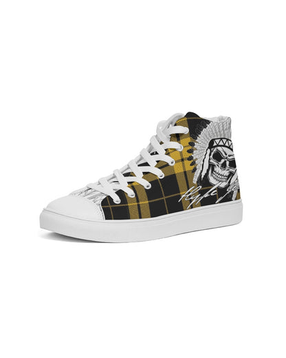 Hype Jeans Company Yellow Plaid Men's Hightop Shoe