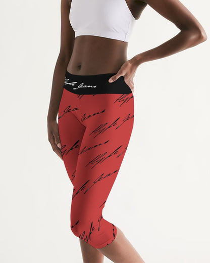 Hype Jeans  Women's Mid-Rise Capri (Burgundy) - Hype Jeans Company - Hype Jeans