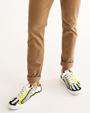 Hype Jeans Yellow Skeleton Men's Faux-Leather Sneaker
