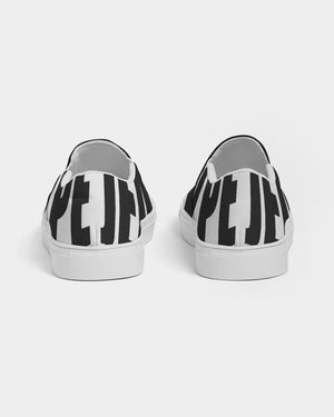 Hype Jeans Company Men's Slip-On Canvas Shoe ( Black / white )