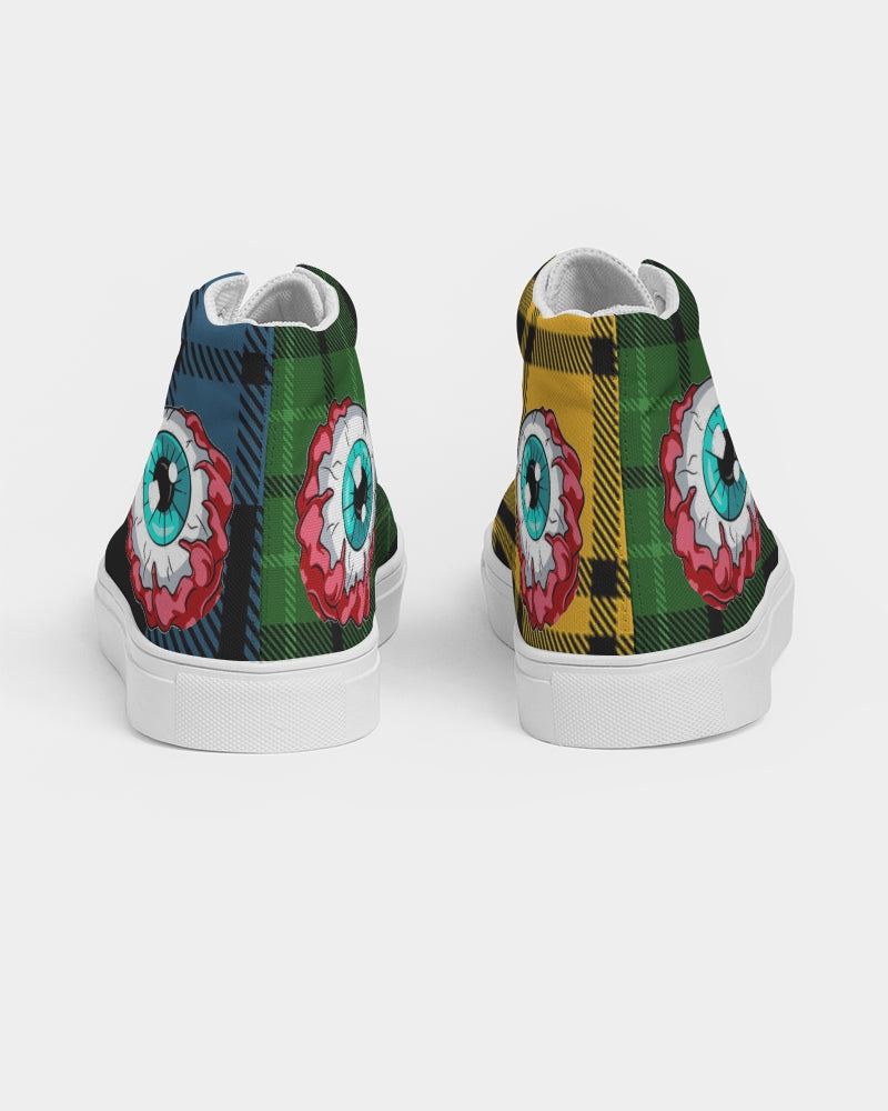 Hype Jeans Company 5 way plaid Men's Hightop Canvas Shoe