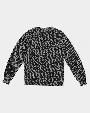 Hype Jeans Monogram Black Men's Classic French Terry Crewneck Pullover
