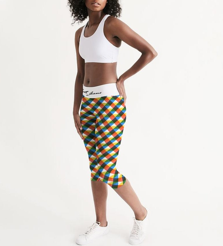 Hype Jeans Company Women's Mid-Rise Capri (Multi- Colors)