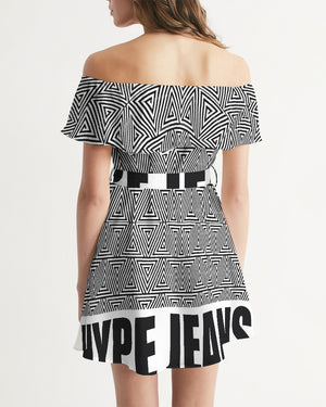 Hype Jeans Beauty Mosaic Women's Off-Shoulder Dress - Hype Jeans Company - Hype Jeans