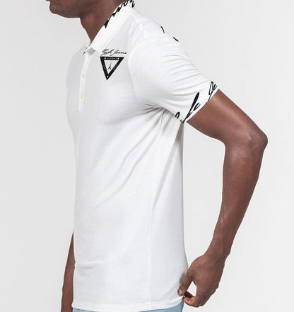 Hype Jeans Company Men's Slim Fit Short Sleeve white Polo