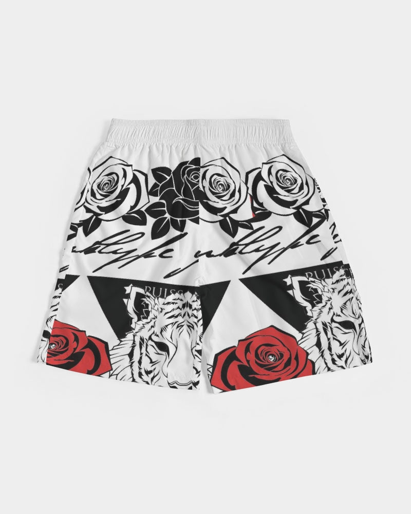 Hype Jeans Company Rose flowers Men's White Jogger Shorts