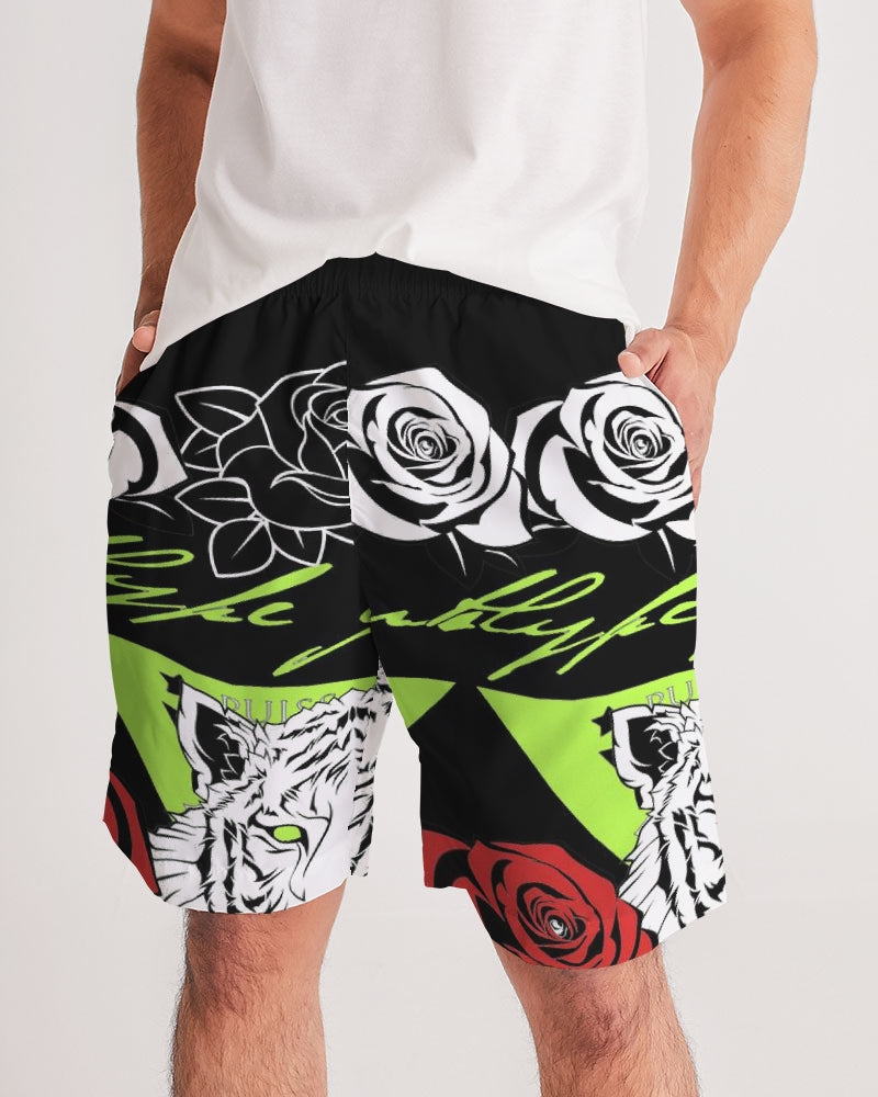 Hype Jeans Company Rose Flowers Men's  Black Jogger Shorts