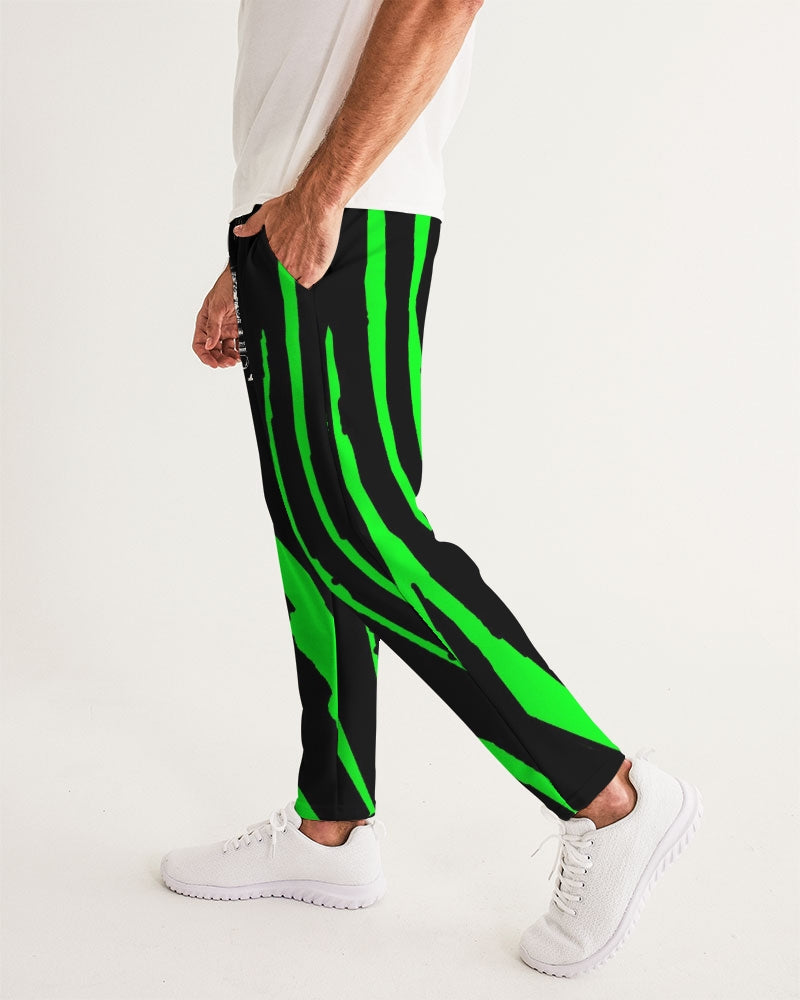 Hype Jeans Company NEON GREEN AND BLACK slashs Men's Joggers