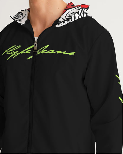 Hype Jeans Company Rose Flowers Men's Black Windbreaker 2