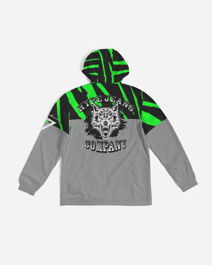 Hype Jeans Company NEON GREEN /BLACK / Slashs Men's Windbreaker