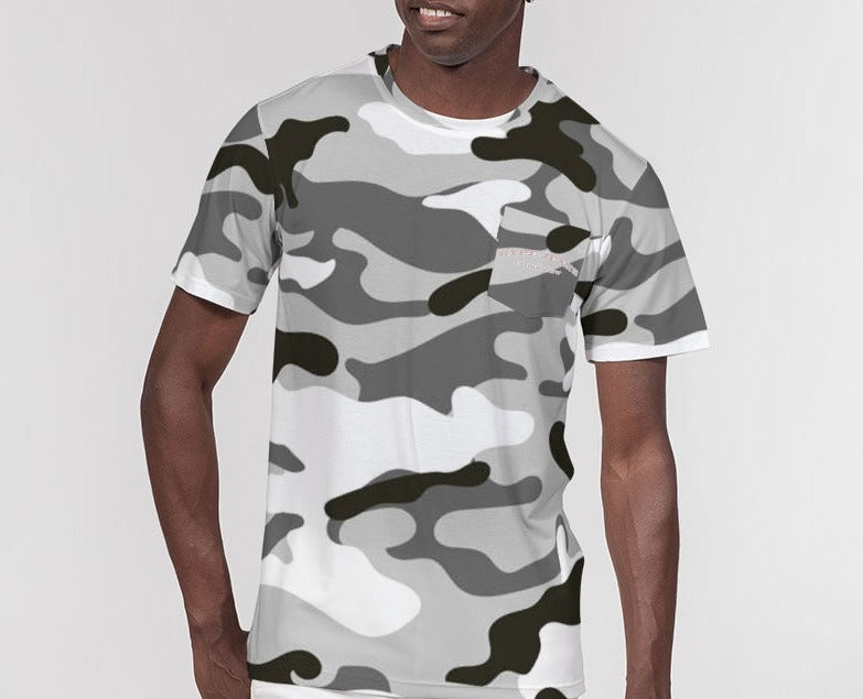 Hype Jeans Company Camo Black / White Men's Everyday Pocket Tee