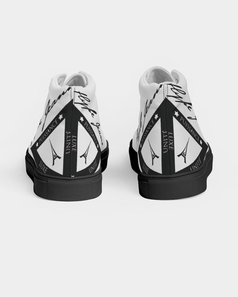 Hype Jeans Company 'The world is yours" Men's Hightop Canvas Shoe - Black