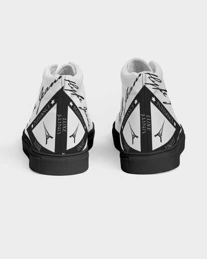 Hype Jeans Company 'The world is yours" Men's Hightop Canvas Shoe - Black
