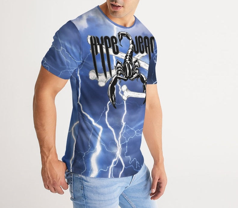 Hype Jeans Company Scorpion Thunder Men's Tee- blue