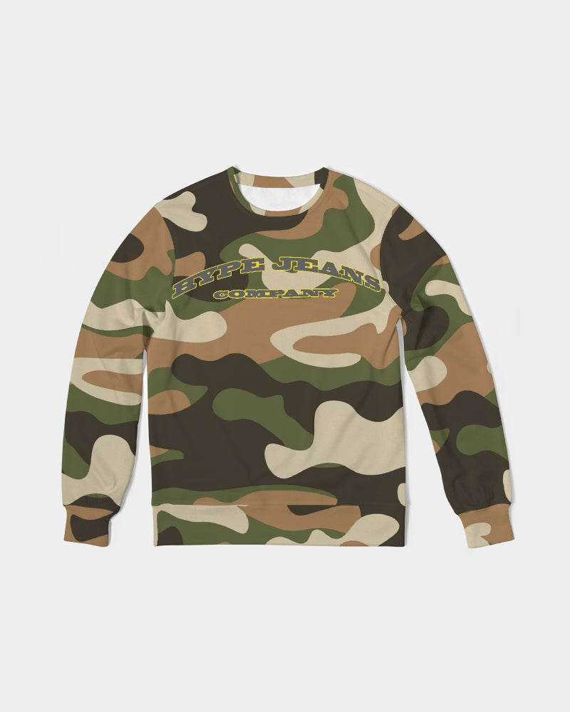Forest Camo Men's Classic French Terry Crewneck Pullover