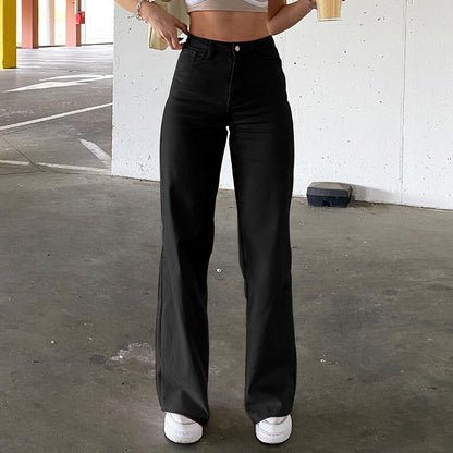 Hype Jeans Company - Women Denim-  Straight Slim High Waist Jeans 717