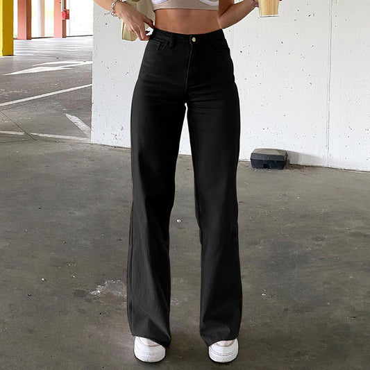 Hype Jeans Company - Women Denim-  Straight Slim High Waist Jeans 717 - Hype Jeans Company - Hype Jeans 