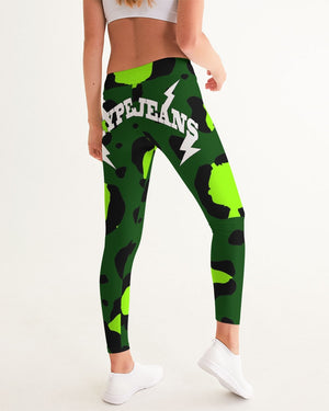 Hype Jeans Company leopard Green Women's Yoga Pants