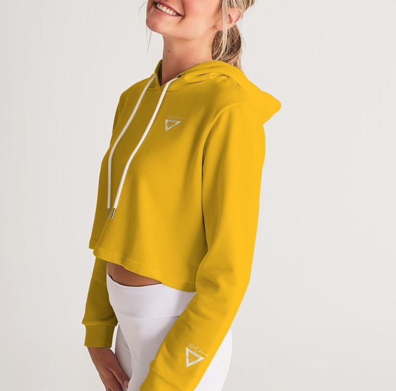 Hype Jeans Company Exotic yellow / Orange Women's Cropped Hoodie