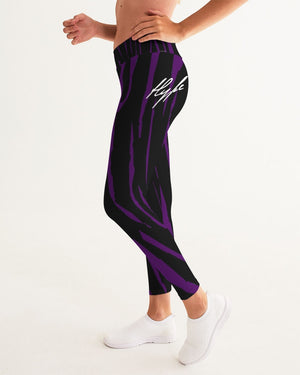 Hype Jeans Company Purple Slashs Women's Yoga Pants