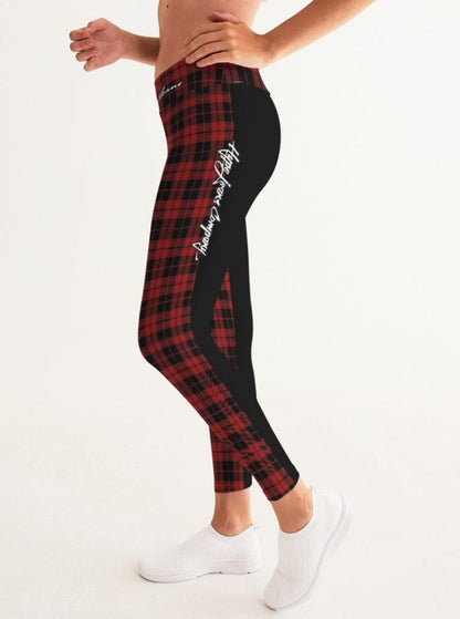 Hype Jeans Company Red Plaid  Women's Yoga Pants