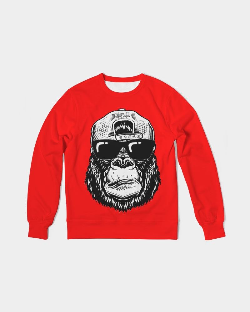 Hype Jeans Gorilla Red Men's Classic French Terry Crewneck Pullover