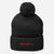 HYPE JEANS COMPANY - POM-POM  BLACK/ RED BEANIE