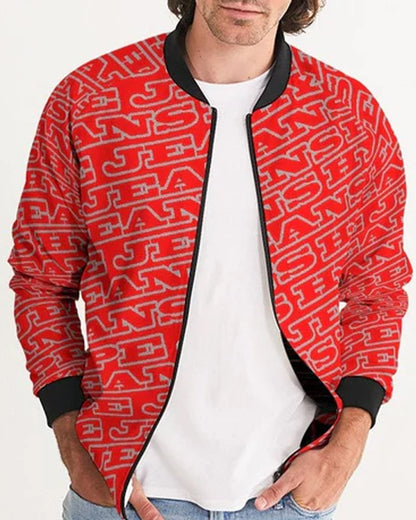 Hype Jeans Company Monogram Red Men's Bomber Jacket